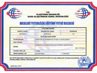 Mesleki Yeterlilik Eğitimi Yetki Belgesi